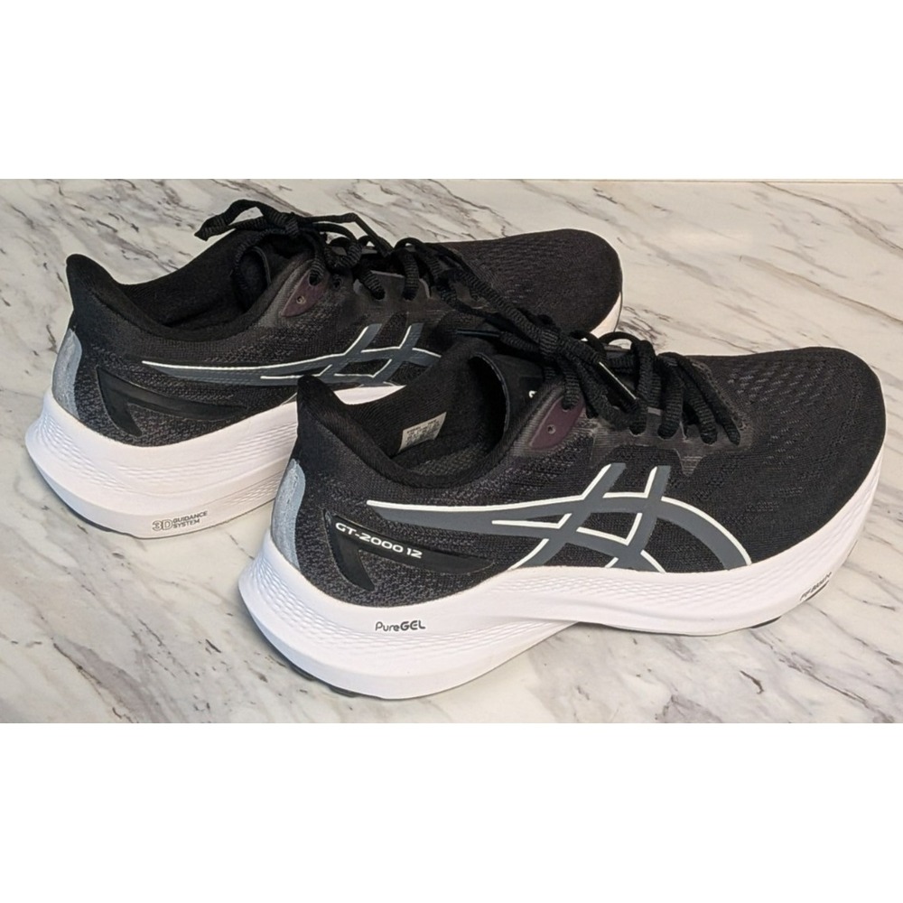 Asics GT-2000 12 Black and White Running Shoes Women's Size 8.5 Wide - Picture 5 of 12